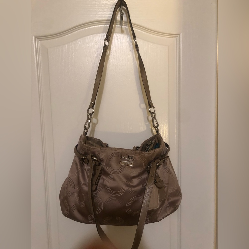 Coach Madison Op Art Dotted Shoulder Bag - Picture 6 of 12